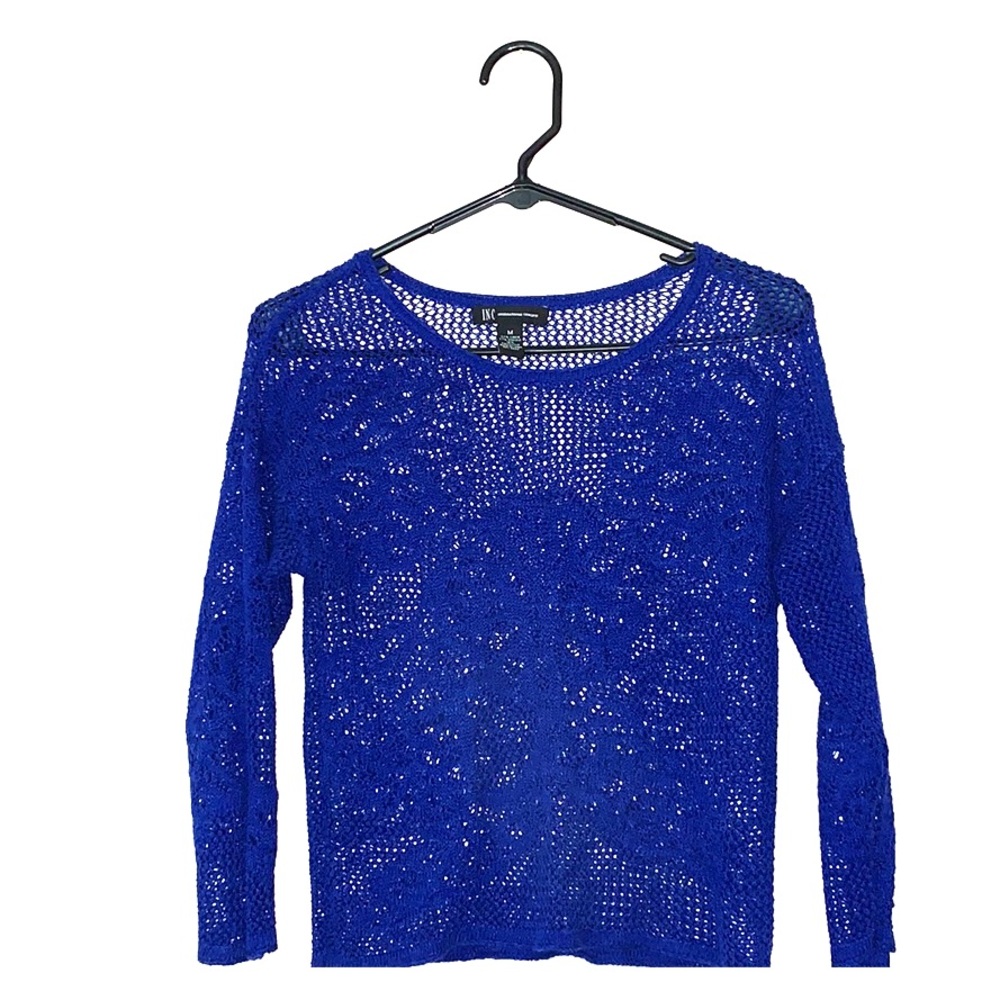 INC International Concepts Blue Knitted Sweater